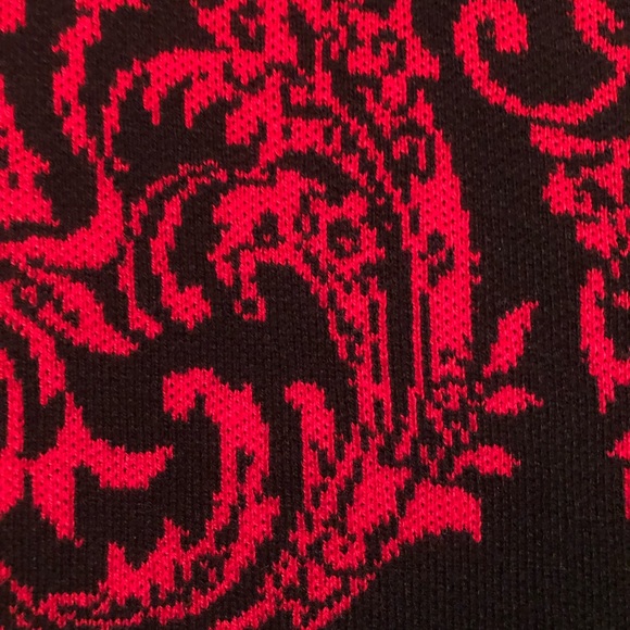 Dana Buchman Red/Black Knit Dress - Picture 2 of 9